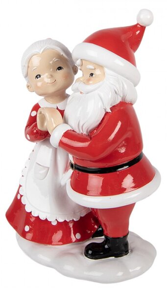 Červená plastová vánoční dekorace Santa Claus – 16x10x23 cm