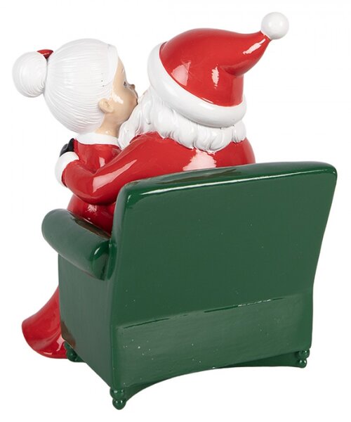 Červená plastová vánoční dekorace Santa Claus – 15x17x20 cm