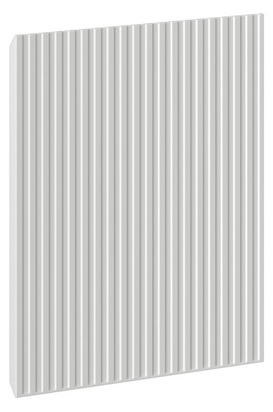 Mexen Mexen, Rýhované čelo pro korpus koupelnové skříňky 30 x 43,5 cm, matná šedá, 91A21-0300-470-1-62