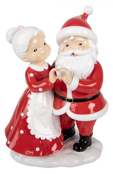 Červená plastová vánoční dekorace Santa Claus – 16x10x23 cm