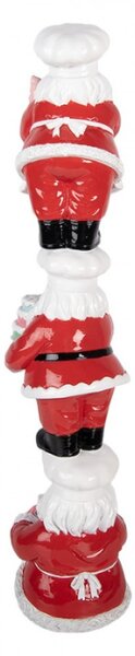 Červená plastová vánoční dekorace Santa Claus – 12x14x52 cm