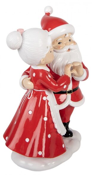 Červená plastová vánoční dekorace Santa Claus – 16x10x23 cm