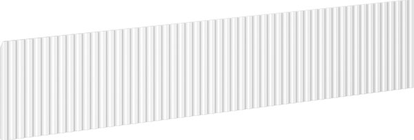 Mexen Mexen, Rýhované čelo pro korpus koupelnové skříňky 80 x 20 cm, bílá matná, 91A20-0800-235-1-01
