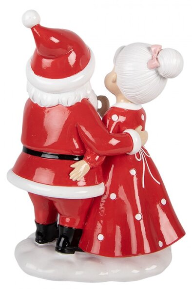 Červená plastová vánoční dekorace Santa Claus – 16x10x23 cm