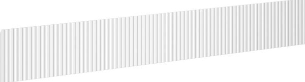 Mexen Mexen, Rýhované čelo pro korpus koupelnové skříňky 120 x 20 cm, bílá matná, 91A20-1200-235-1-01