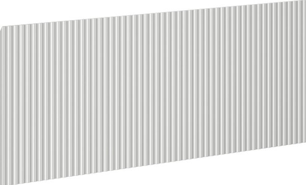 Mexen Mexen, Rýhované čelo pro korpus koupelnové skříňky 100 x 43,5 cm, matná šedá, 91A20-1000-470-1-62