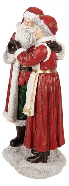 Červená plastová vánoční dekorace Santa Claus – 13x9x23 cm