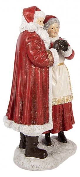 Červená plastová vánoční dekorace Santa Claus – 13x9x23 cm