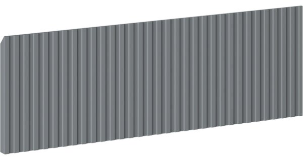 Mexen Mexen, Rýhované čelo pro korpus koupelnové skříňky 60 x 20 cm, grafitová matná, 91A20-0600-235-1-66