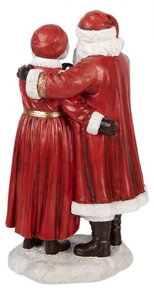 Červená plastová vánoční dekorace Santa Claus – 13x9x23 cm
