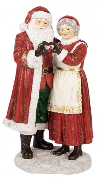 Červená plastová vánoční dekorace Santa Claus – 13x9x23 cm