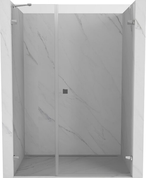 Mexen Lunar-B, pravé otočné sprchové dveře 110 cm, čiré sklo, chromový profil, 832S-110-050-01-00-P