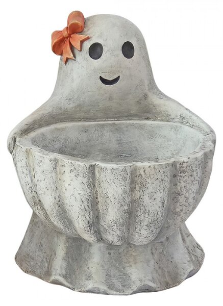 Bílý plastový obal na květináč