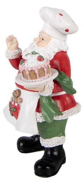 Červená plastová vánoční dekorace Santa Claus – 9x8x16 cm