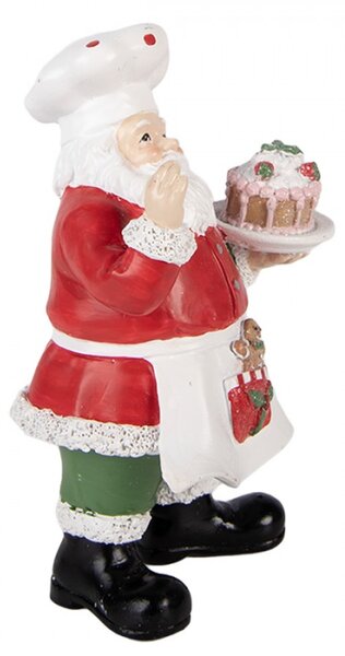 Červená plastová vánoční dekorace Santa Claus – 9x8x16 cm