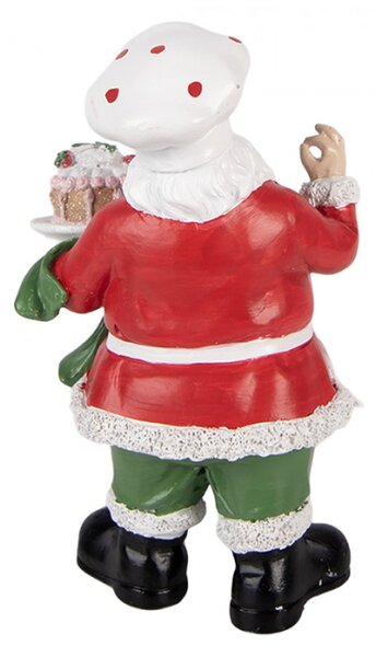 Červená plastová vánoční dekorace Santa Claus – 9x8x16 cm