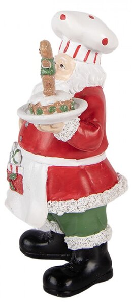 Červená plastová vánoční dekorace Santa Claus – 9x7x16 cm