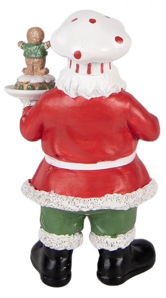 Červená plastová vánoční dekorace Santa Claus – 9x7x16 cm