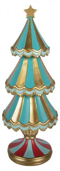 Zelená plastová vánoční dekorace stromeček – 17x46 cm
