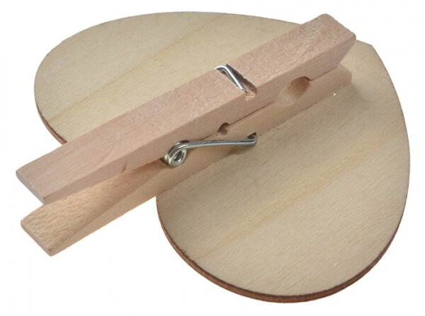 Tabulka na křídy ve tvaru srdce na kolíčku – 8x2x8 cm cm