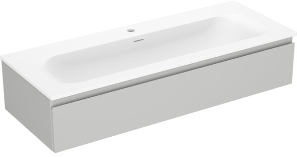 Mexen Orio, koupelnová skříňka 120 cm s umyvadlem Vela, 1 zásuvka, šedá matná/bílá matná, 91A10-12023-1-BF62-W23M01