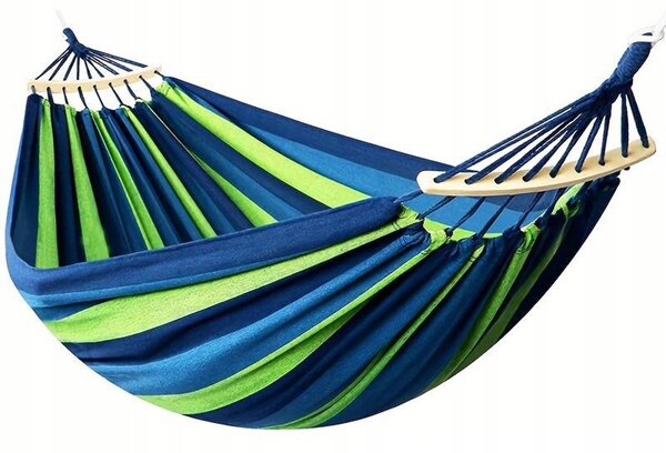 DVOUOSOBNÁ ZAHRADNÍ BRAZILSKÁ HOUPACÍ SÍŤ XXL VELKÁ 200kg 270x160 OBAL