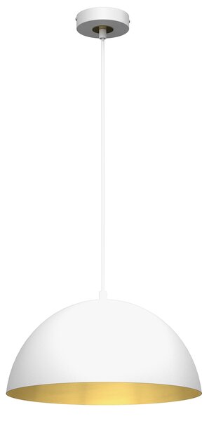 Závěsné svítidlo Beta, 1x zlaté/bílé kovové stínítko, (fi 35cm), w