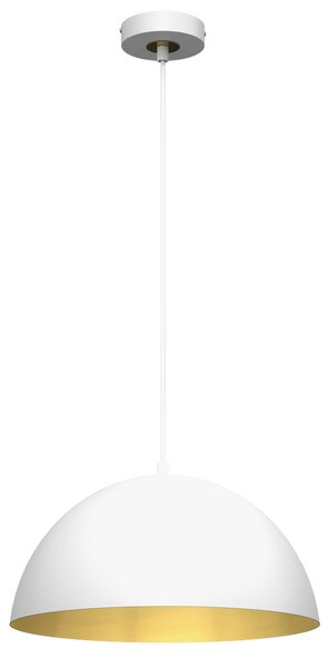 Závěsné svítidlo Beta, 1x zlaté/bílé kovové stínítko, (fi 35cm), w