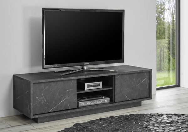 TV stolek CARRARA (Černý mramor)