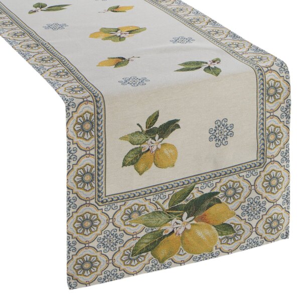 GOBELÍNOVÝ BĚHOUN NA STŮL LEMON 45X140 CM VZOROVANÝ