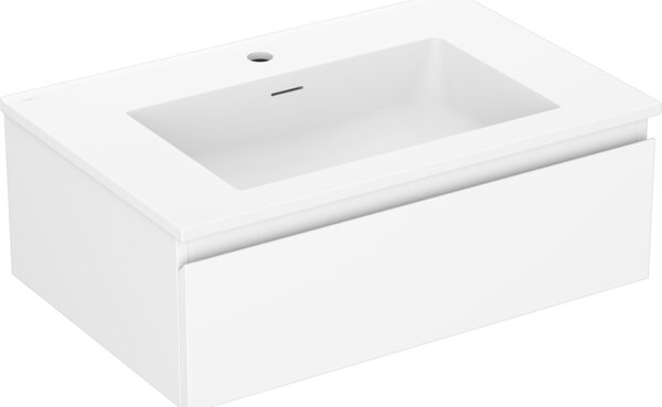 Mexen Orio, koupelnová skříňka 70 cm s umyvadlem Otis, 1 zásuvka, bílá matná, 91A10-07023-1-BF01-W18M01