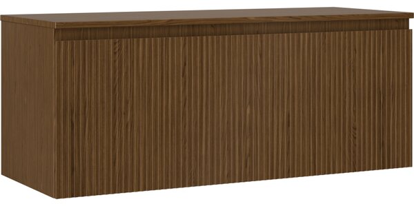 Mexen Rivel, koupelnová skříňka 120 cm s horní částí, 1 zásuvka, drážkovaná, ořech, 91A20-12047-1-BFC86