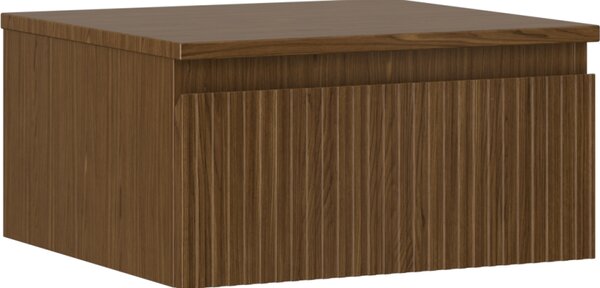 Mexen Rivel, koupelnová skříňka 50 cm s horní částí, 1 zásuvka, drážkovaná, ořech, 91A20-05023-1-BFC86