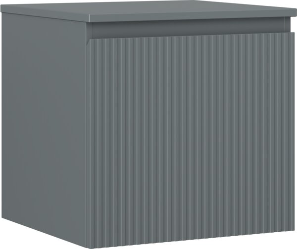 Mexen Rivel, koupelnová skříňka 50 cm s horní částí, 1 zásuvka, drážkovaná, grafit matná - 91A20-05047-1-BFC66