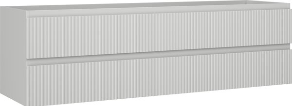 Mexen Rivel, koupelnová skříňka 160 cm, 2 zásuvky, drážkovaná, šedá matná, 91A20-16047-2-BFF62