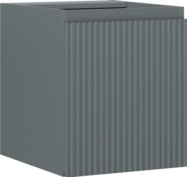 Mexen Rivel, koupelnová skříňka 40 cm, 1 dvířka, s drážkami, grafitová matná, 91A21-04047-1-BF66