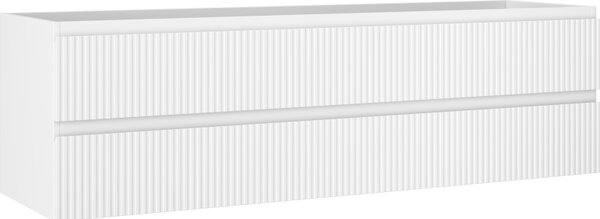 Mexen Rivel, koupelnová skříňka 160 cm, 2 zásuvky, drážkovaná, bílá matná, 91A20-16047-2-BFF01