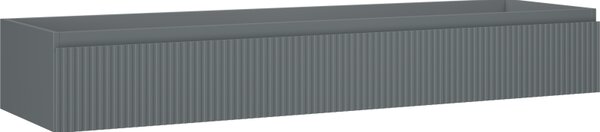 Mexen Rivel, koupelnová skříňka 160 cm, 1 zásuvka, drážkovaná, grafitová matná, 91A20-16023-1-BF66