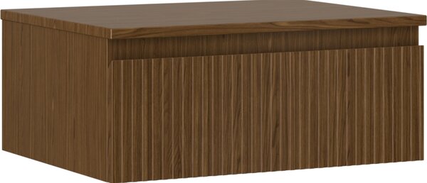 Mexen Rivel, koupelnová skříňka 60 cm s horní částí, 1 zásuvka, drážkovaná, ořech, 91A20-06023-1-BFC86