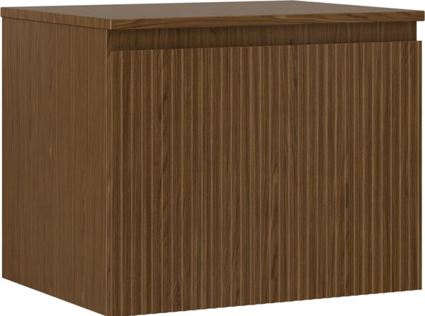 Mexen Rivel, koupelnová skříňka 60 cm s horní částí, 1 zásuvka, drážkovaná, ořech, 91A20-06047-1-BFC86