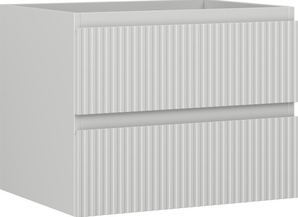 Mexen Rivel, koupelnová skříňka 60 cm, 2 zásuvky, drážkovaná, matná šedá, 91A20-06047-2-BFF62