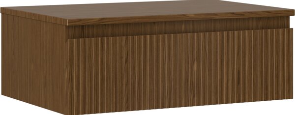 Mexen Rivel, koupelnová skříňka 70 cm s horní deskou, 1 zásuvka, drážkovaná, ořech, 91A20-06023-1-BFC86