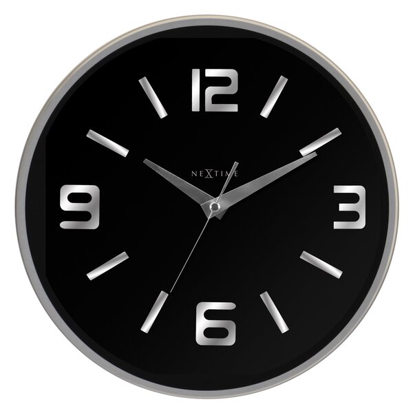 Nástěnné hodiny Shuwan 43 cm černé - NEXTIME (Designové hodiny Shuwan 43 cm černé - NEXTIME)