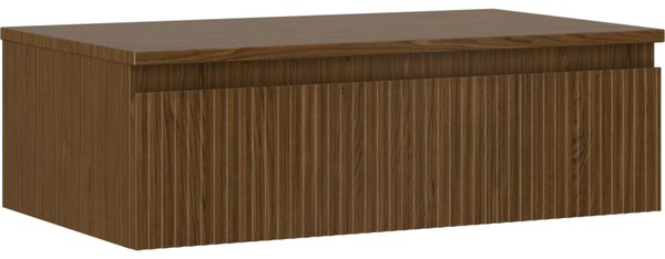 Mexen Rivel, koupelnová skříňka 80 cm s horní částí, 1 zásuvka, drážkovaná, ořech, 91A20-08023-1-BFC86