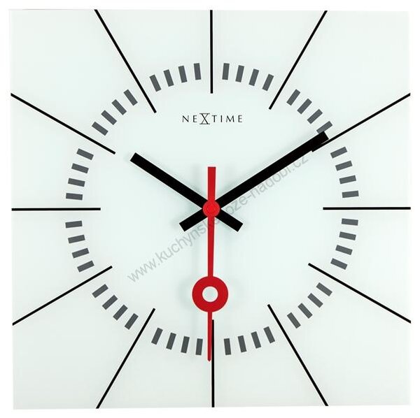 Nástěnné hodiny Stazione 35 cm - NEXTIME (Designové hodiny Stazione 35 cm, sklo - NEXTIME)