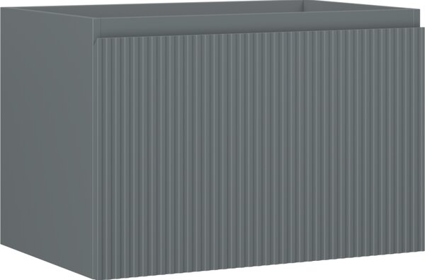 Mexen Rivel, koupelnová skříňka 70 cm, 1 zásuvka, drážkovaná, grafitová matná, 91A20-07047-1-BF66