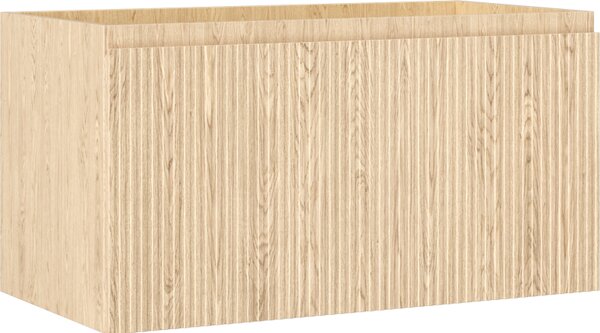 Mexen Rivel, koupelnová skříňka 90 cm, 1 zásuvka, drážkovaná, dub, 91A20-09047-1-BF81