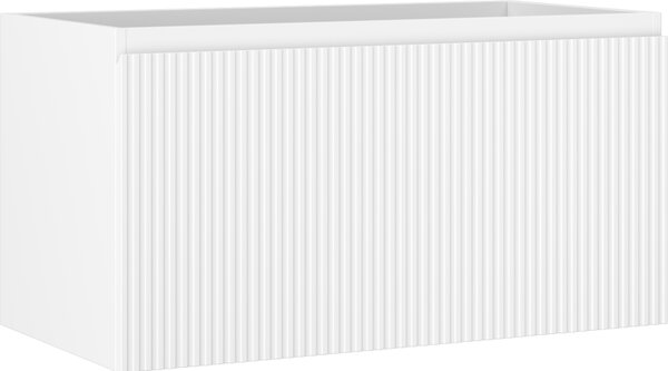 Mexen Rivel, koupelnová skříňka 90 cm, 1 zásuvka, drážkovaná, bílá matná, 91A20-09047-1-BF01