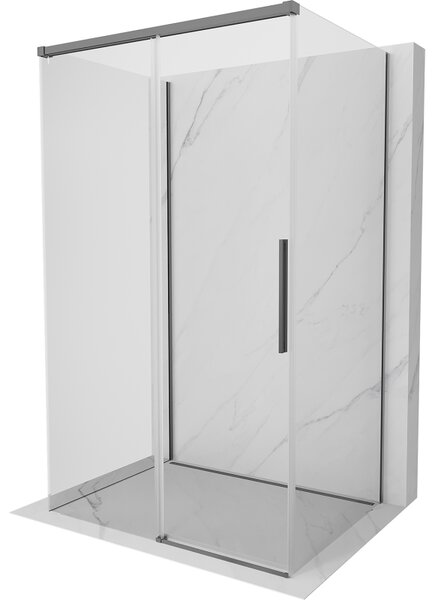 Mexen Rox-3S, 3-stěnný výsuvný sprchový kout 105 x 70 cm, 8mm čiré sklo, grafitový profil, 8C2-105-070-95-00-3S