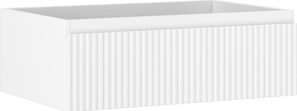 Mexen Rivel, koupelnová skříňka pod umyvadlo 70 cm, 1 zásuvka, drážkovaná, bílá matná, 91A20-07023-1-BF01